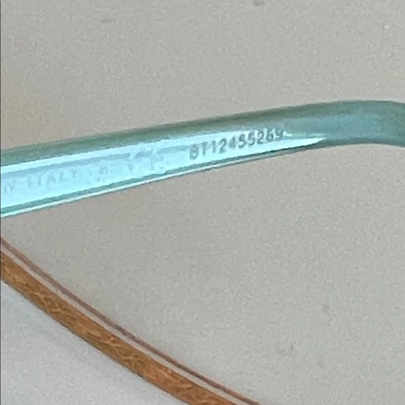 TIFFANY & CO BLACK ON TIFFANY BLUE STRIPED Prescription Glasses Frames 8193 - Picture 15 of 16